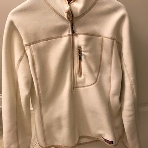 Vineyard Vines Pullover Half Zip Fleece in Ivory